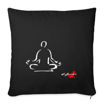 YOGA - Housse de coussin décorative 45 x 45 cm - noir - Devant