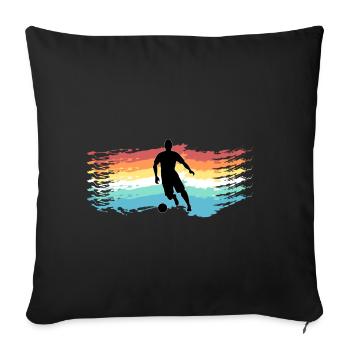 football - Housse de coussin décorative 45 x 45 cm - noir - Devant