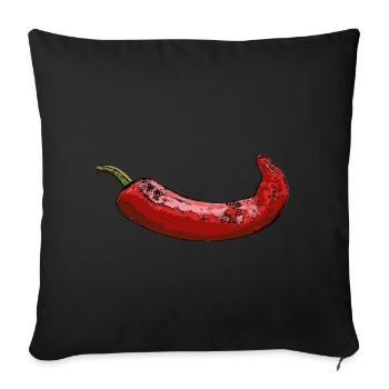 Chilli - Sofakissenbezug 45 x 45 cm - Schwarz - Vorne