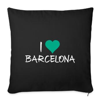 Barcelona - Sofa pillowcase 17,3'' x 17,3'' (45 x 45 cm) - black - Front