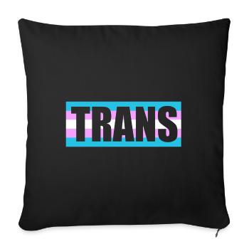 Trans LGBT Gay Pride CSD Toleranz Respekt - Housse de coussin décorative 45 x 45 cm - noir - Devant