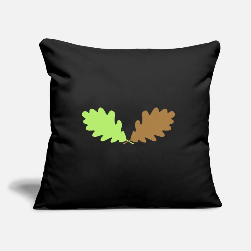 ★ Designfarben änderbar ★ Zwei Blätter einer Eiche Sofakissenbezug 45 x 45 cm