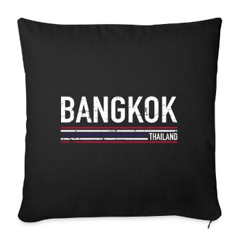 Bangkok - Housse de coussin décorative 45 x 45 cm - noir - Devant