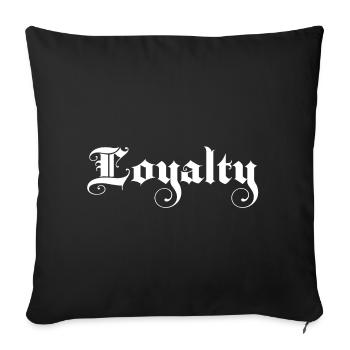 Loyalty Loyalty Fancy Script Gift - Housse de coussin décorative 45 x 45 cm - noir - Devant