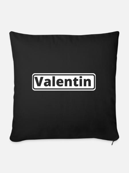 Valentinstag, Valentinstag, Valentinstag - Sofakissenbezug 45 x 45 cm - Schwarz