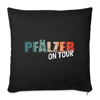 Pfälzer wine spritzer spritzer funny gift Pälzer - Sofa pillowcase 17,3'' x 17,3'' (45 x 45 cm) - black - Front