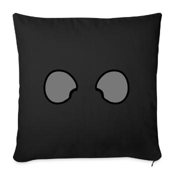 Mausohren Mäuseohren Maus Mäuschen - Sofakissenbezug 45 x 45 cm - Schwarz - Vorne