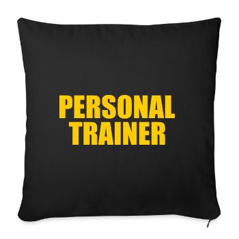 Personal trainer - Sofa pillowcase 17,3'' x 17,3'' (45 x 45 cm) - black - Front