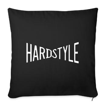 hardstyle music dancing disco record deejay dj fame - Sofa pillowcase 17,3'' x 17,3'' (45 x 45 cm) - black - Front