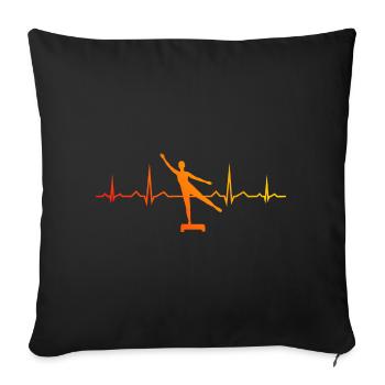 Entraînement en force Aérobie Entraînement physique Aérobic - Housse de coussin décorative 45 x 45 cm - noir - Devant