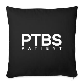 PTSD Patient Post-Traumatic Stress Disorder - Sofa pillowcase 17,3'' x 17,3'' (45 x 45 cm) - black - Front