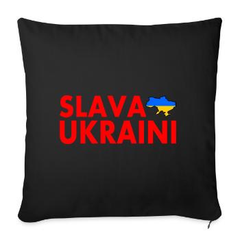 Slava ukraini - Sofa pillowcase 17,3'' x 17,3'' (45 x 45 cm) - black - Front