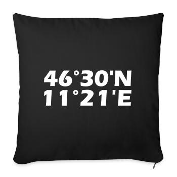 Coordonnées de Bolzano - Housse de coussin décorative 45 x 45 cm - noir - Devant