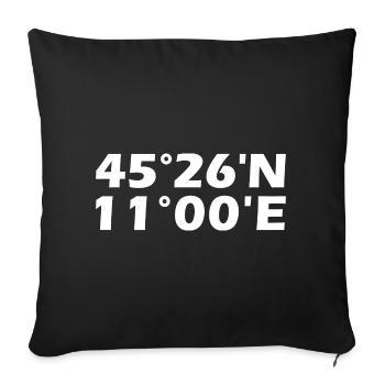 Coordonnées de Vérone - Housse de coussin décorative 45 x 45 cm - noir - Devant