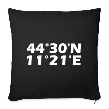Bologna Coordinates - Sofa pillowcase 17,3'' x 17,3'' (45 x 45 cm) - black - Front