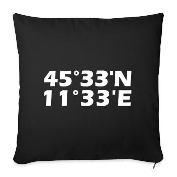 Coordonnées de Vicence - Housse de coussin décorative 45 x 45 cm - noir - Devant