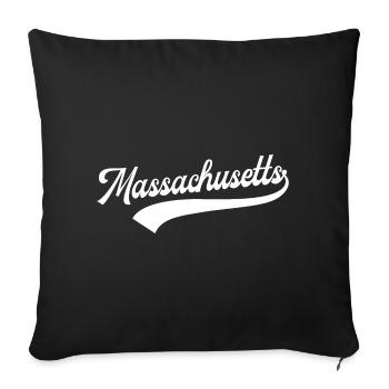 Massachusetts - Sofa pillowcase 17,3'' x 17,3'' (45 x 45 cm) - black - Front