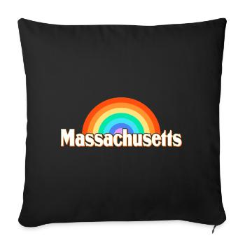 Massachusetts - Sofa pillowcase 17,3'' x 17,3'' (45 x 45 cm) - black - Front