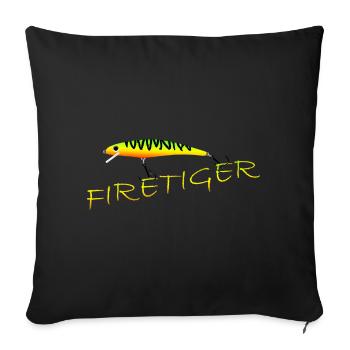 Firetiger - Sofa pillowcase 17,3'' x 17,3'' (45 x 45 cm) - black - Front