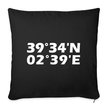 Palma Coordinates - Sofa pillowcase 17,3'' x 17,3'' (45 x 45 cm) - black - Front