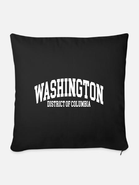 Washington D.C. - Sofakissenbezug 45 x 45 cm - Schwarz