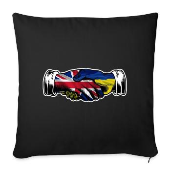 I Stand With Ukraine UK British Flag - Sofa pillowcase 17,3'' x 17,3'' (45 x 45 cm) - black - Front