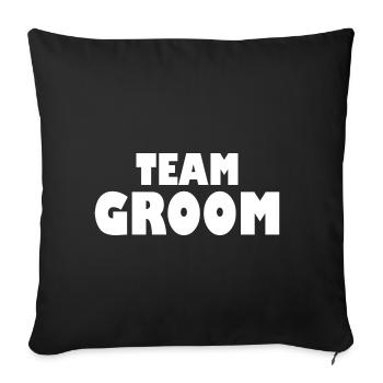 Team groom - Housse de coussin décorative 45 x 45 cm - noir - Devant