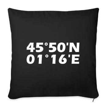 Coordonnées de Limoges - Housse de coussin décorative 45 x 45 cm - noir - Devant