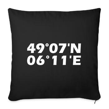 Coordonnées Metz - Housse de coussin décorative 45 x 45 cm - noir - Devant