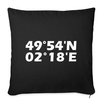 Amiens Coordinates - Sofa pillowcase 17,3'' x 17,3'' (45 x 45 cm) - black - Front
