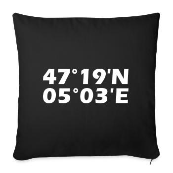 Dijon Coordinates - Sofa pillowcase 17,3'' x 17,3'' (45 x 45 cm) - black - Front