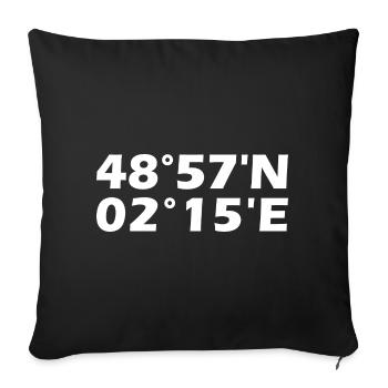 Coordonnées d’Argenteuil - Housse de coussin décorative 45 x 45 cm - noir - Devant