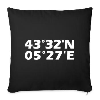 Aix-en-Provence coordinates - Sofa pillowcase 17,3'' x 17,3'' (45 x 45 cm) - black - Front