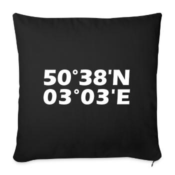 Lille Coordinates - Sofa pillowcase 17,3'' x 17,3'' (45 x 45 cm) - black - Front