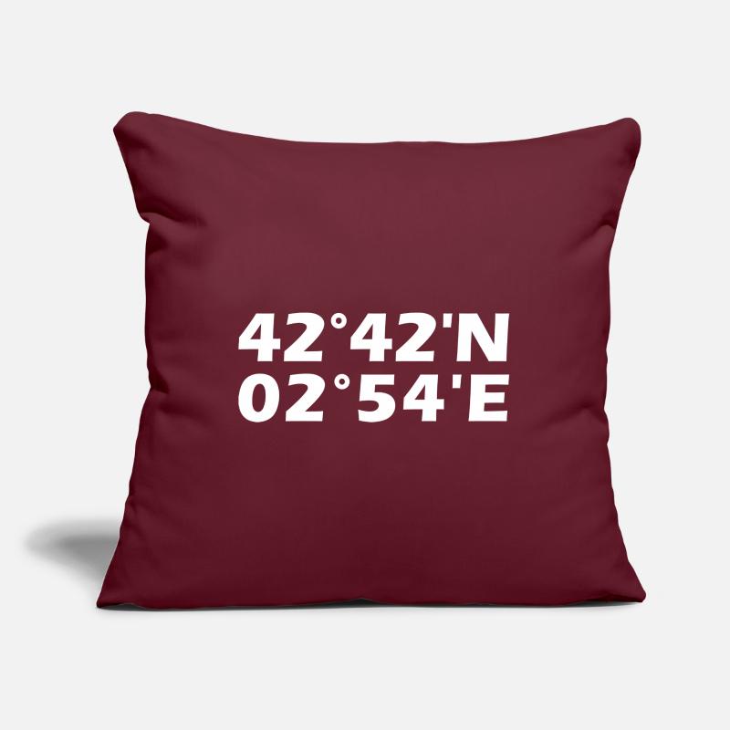 Perpignan coordinates Sofa pillowcase 17,3'' x 17,3'' (45 x 45 cm)