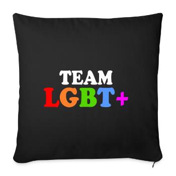 Lgbt - Sofa pillowcase 17,3'' x 17,3'' (45 x 45 cm) - black - Front