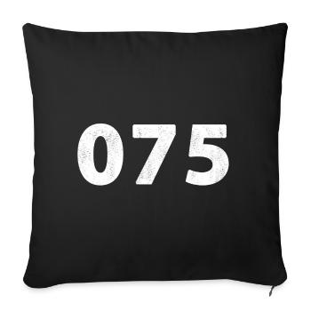 075 Zaandam Krommenie Wormerveer Spijkerboor Jisp - Housse de coussin décorative 45 x 45 cm - noir - Devant