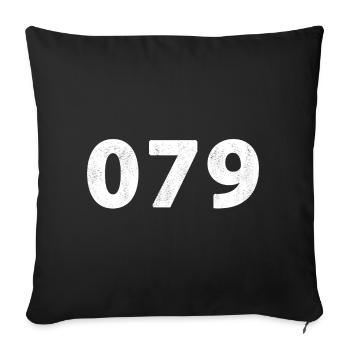 079 Zoetermeer Moerkapelle Benthuizen - Housse de coussin décorative 45 x 45 cm - noir - Devant