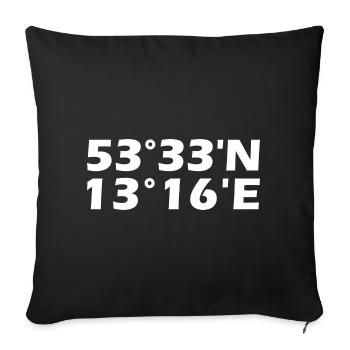 Coordonnées de Neubrandenburg - Housse de coussin décorative 45 x 45 cm - noir - Devant