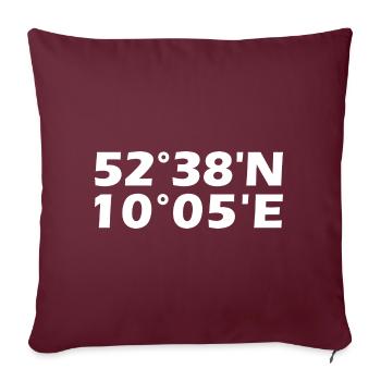 Coordonnées de Celle - Housse de coussin décorative 45 x 45 cm - bordeaux - Devant