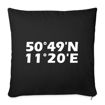 Weimar coordinates - Sofa pillowcase 17,3'' x 17,3'' (45 x 45 cm) - black - Front