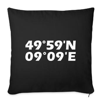 Aschaffenburg coordinates - Sofa pillowcase 17,3'' x 17,3'' (45 x 45 cm) - black - Front