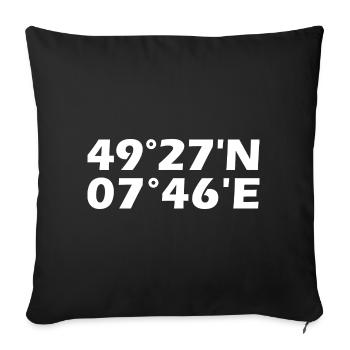 Kaiserslautern coordinates - Sofa pillowcase 17,3'' x 17,3'' (45 x 45 cm) - black - Front