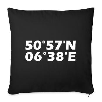 Bergheim coordinates - Sofa pillowcase 17,3'' x 17,3'' (45 x 45 cm) - black - Front