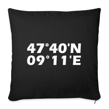 Coordonnées de constance - Housse de coussin décorative 45 x 45 cm - noir - Devant