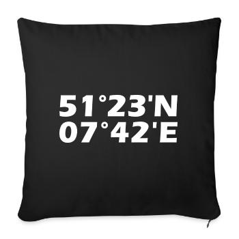 Iserlohn coordinates - Sofa pillowcase 17,3'' x 17,3'' (45 x 45 cm) - black - Front