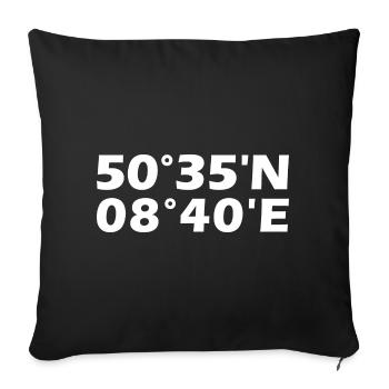 Casting Coordinates - Sofa pillowcase 17,3'' x 17,3'' (45 x 45 cm) - black - Front