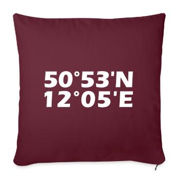 Coordonnées Gera - Housse de coussin décorative 45 x 45 cm - bordeaux - Devant