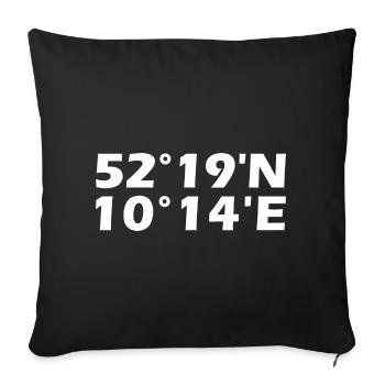 Coordonnées de Peine - Housse de coussin décorative 45 x 45 cm - noir - Devant