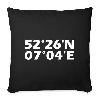 Nordhorn Coordinates - Sofa pillowcase 17,3'' x 17,3'' (45 x 45 cm) - black - Front